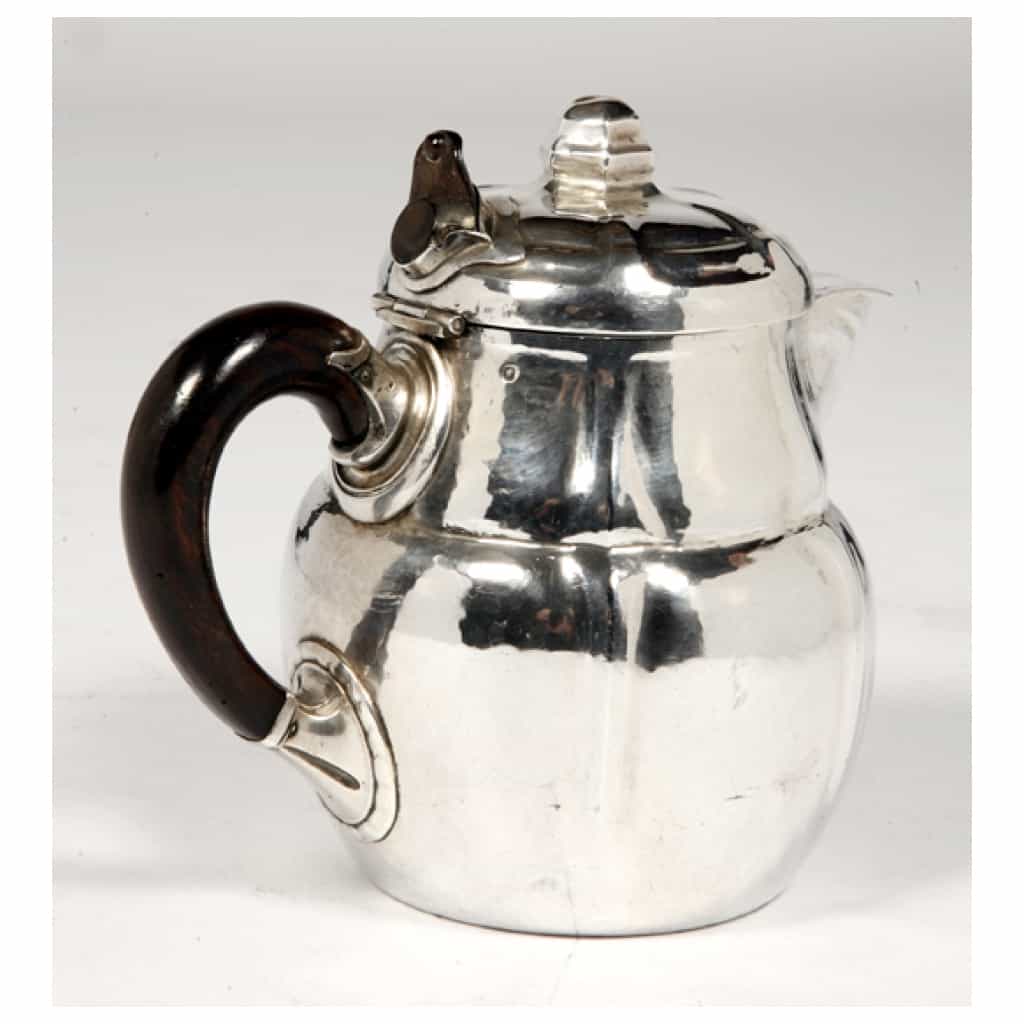 GOLDSMITH G.LECOMTE, SET OF 2 SILVER TEAPOT 9th century