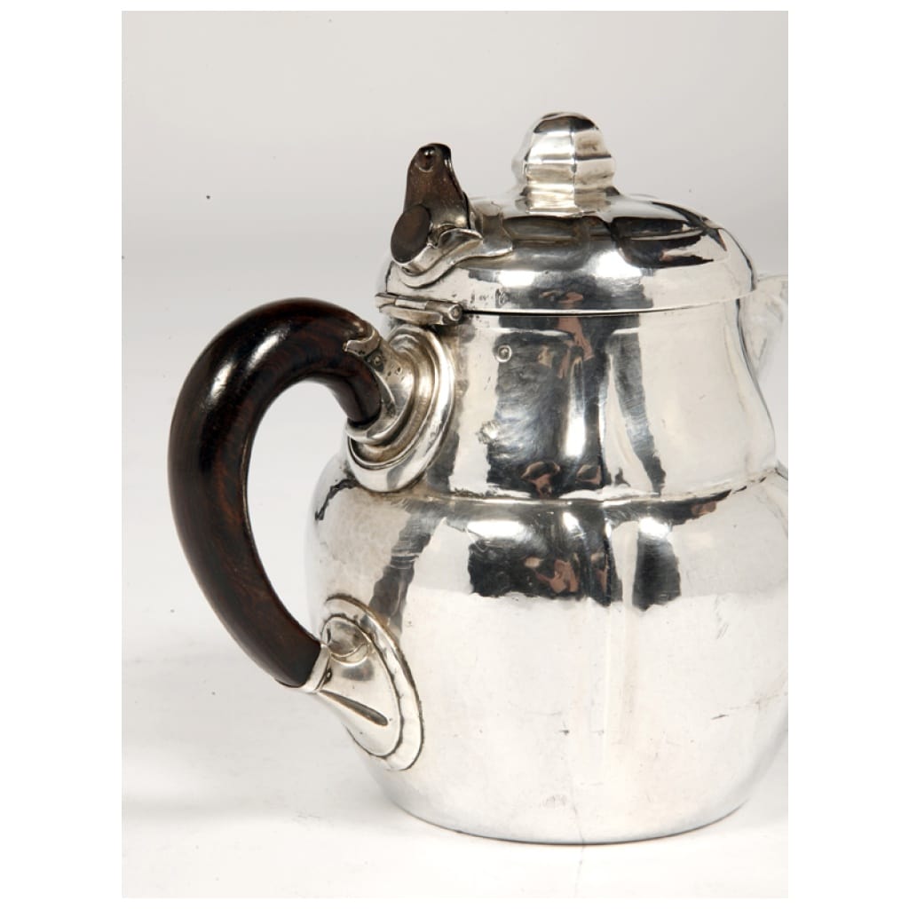 GOLDSMITH G.LECOMTE, SET OF 2 SILVER TEAPOT 10th century