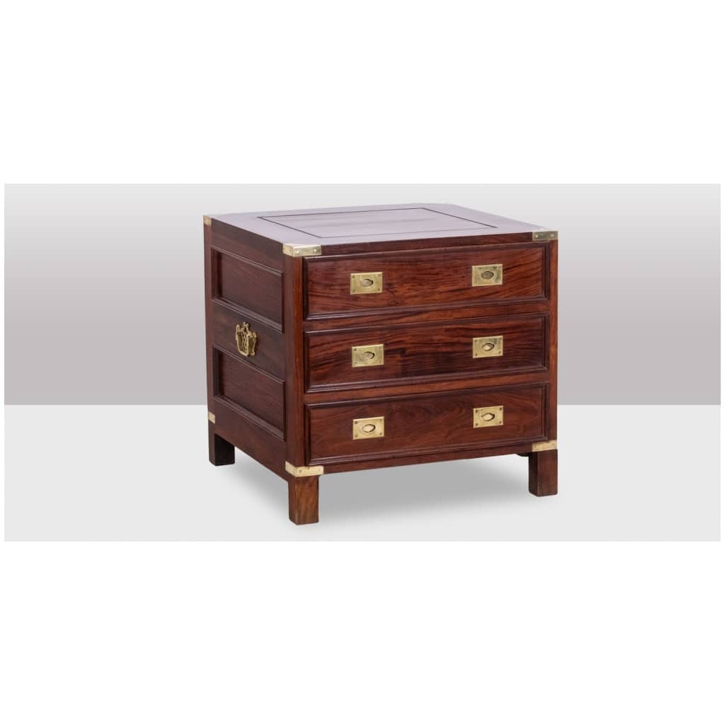 Pair of mahogany marine chests of drawers. 1950s. 5