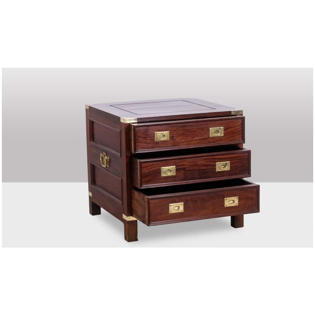 Pair of mahogany marine chests of drawers. 1950s. 8