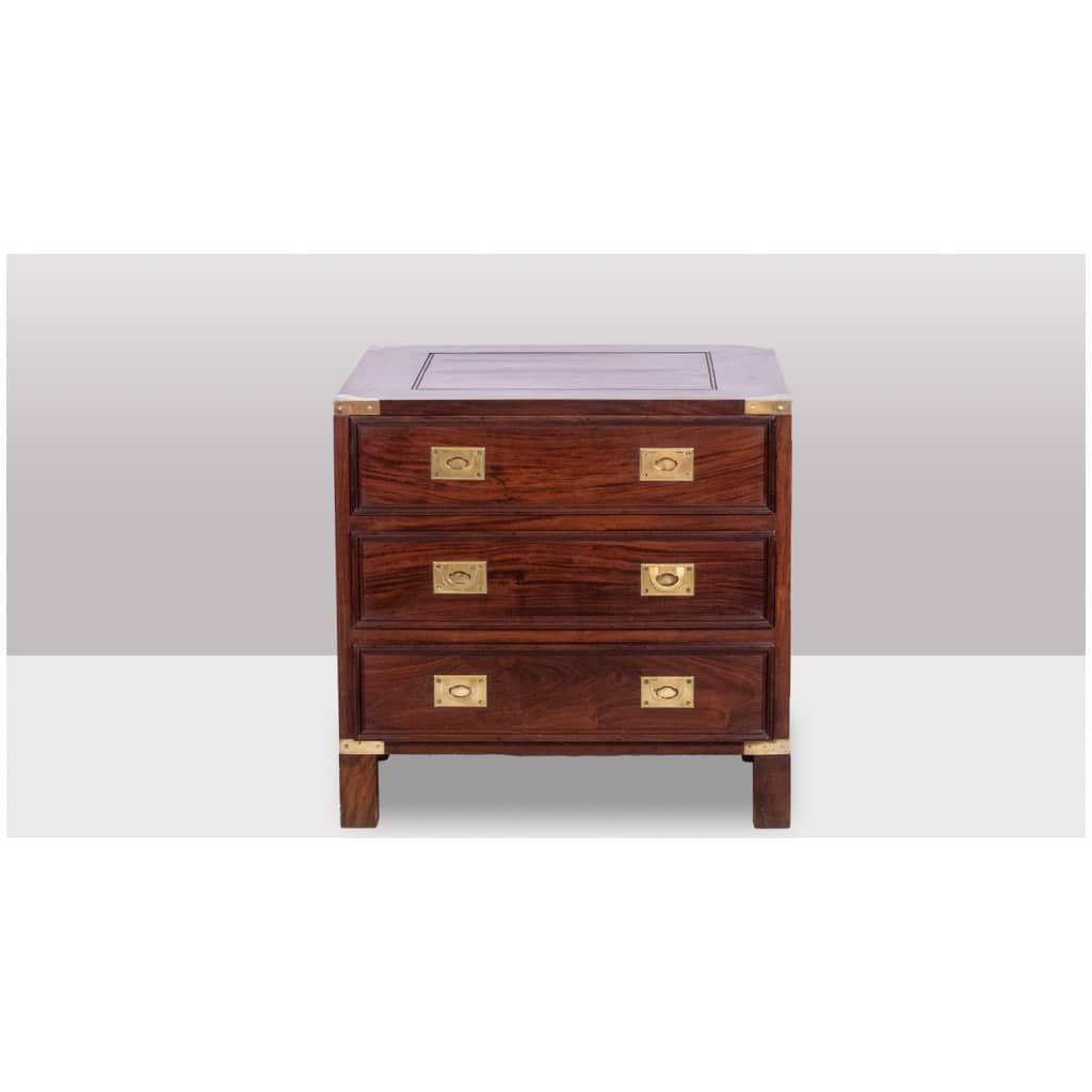 Pair of mahogany marine chests of drawers. 1950s. 4