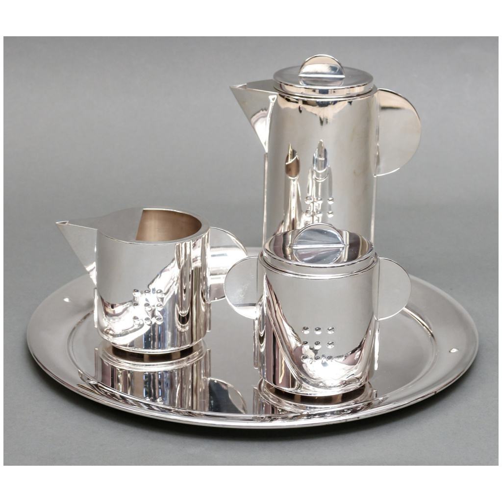 CLETO MUNARI (1930) MINIMALISM SILVER SERVICE VICENZA 3th C.