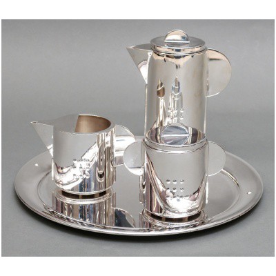 CLETO MUNARI (1930) MINIMALISM SILVER SERVICE VICENZA XNUMXTH