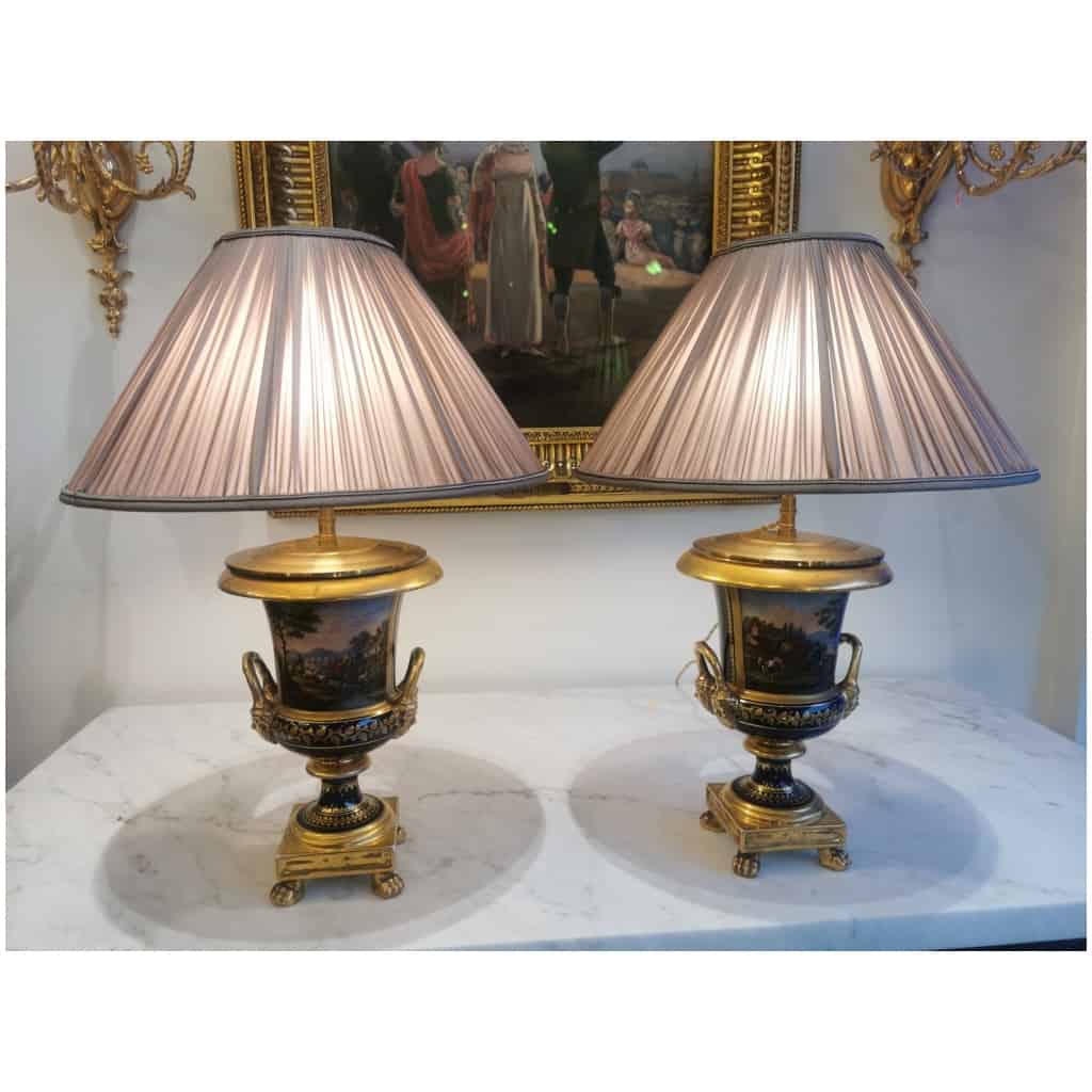 Pair Of Limoges Porcelain Lamps 3