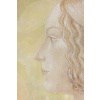 Toile peinte d’une dame de style Renaissance. Travail contemporain. 13