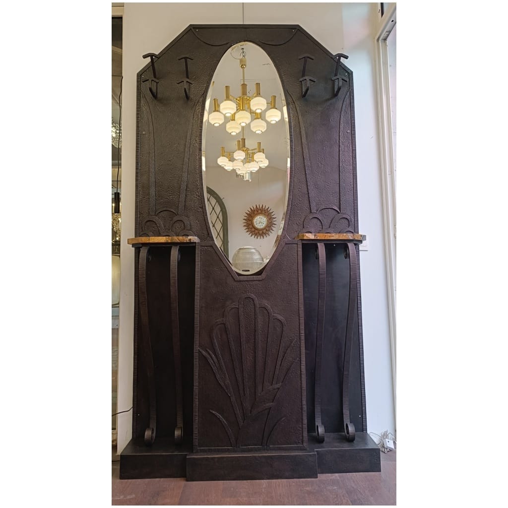 Art Deco Wrought Iron Coat Rack 4