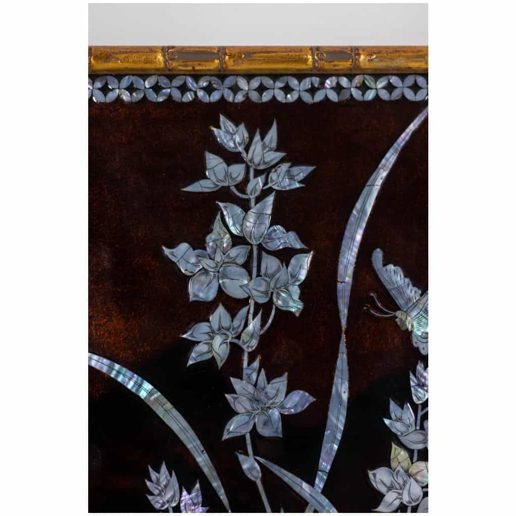 Set of four Asian-style lacquer panels. 1950s. 11
