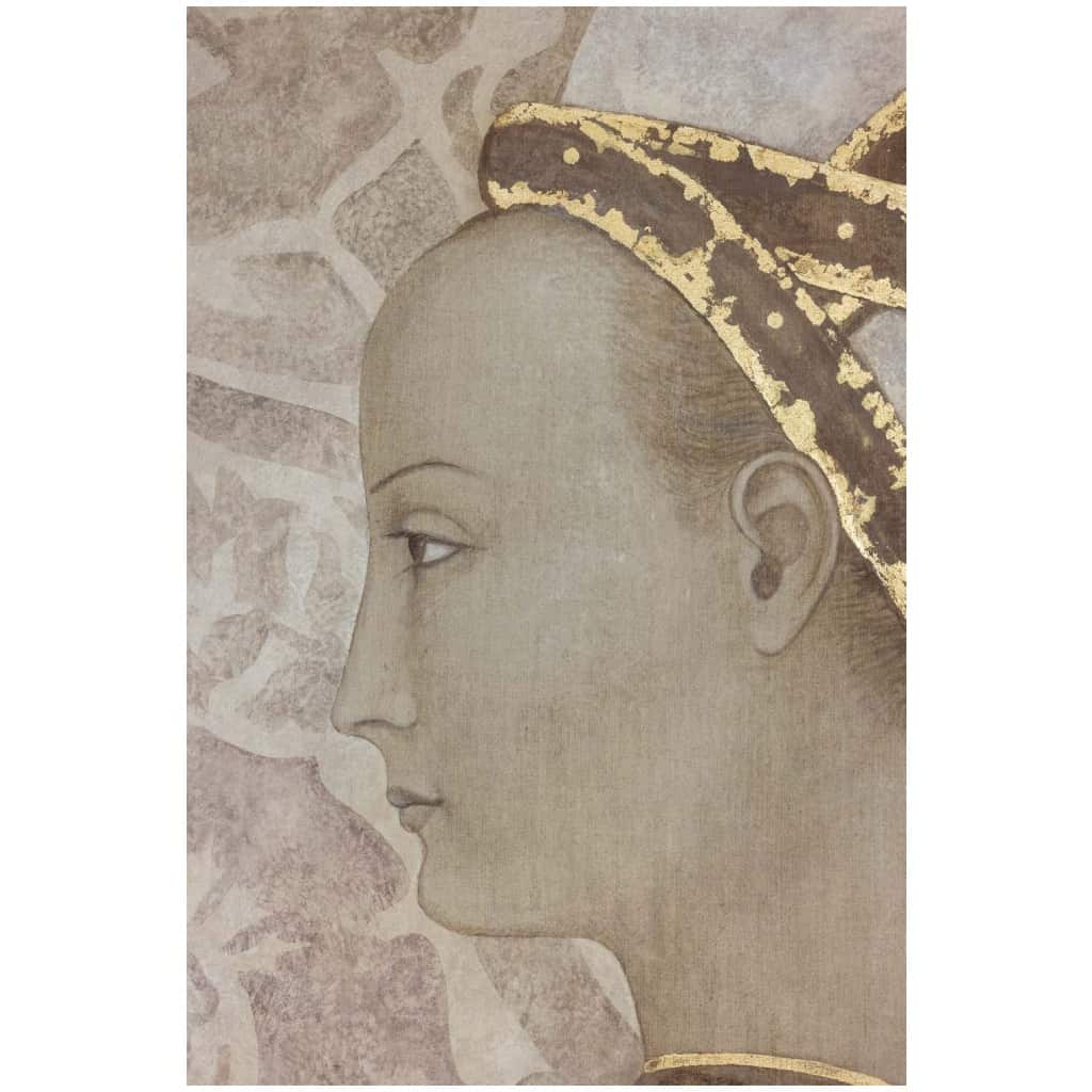 Toile peinte de style Renaissance. Travail contemporain. 5