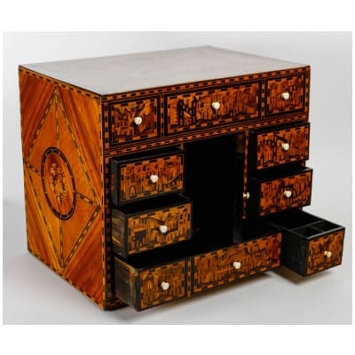 Marquetry cabinet.