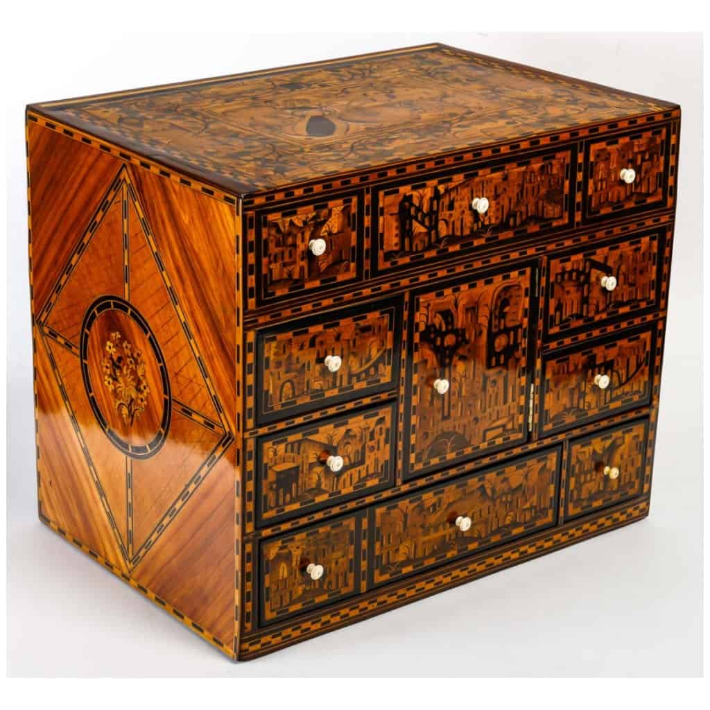 Marquetry cabinet. 8