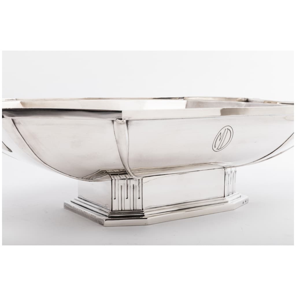 ORFÈVRE SAVARY – CENTRE DE TABLE EN ARGENT MASSIF ÉPOQUE 1930 12