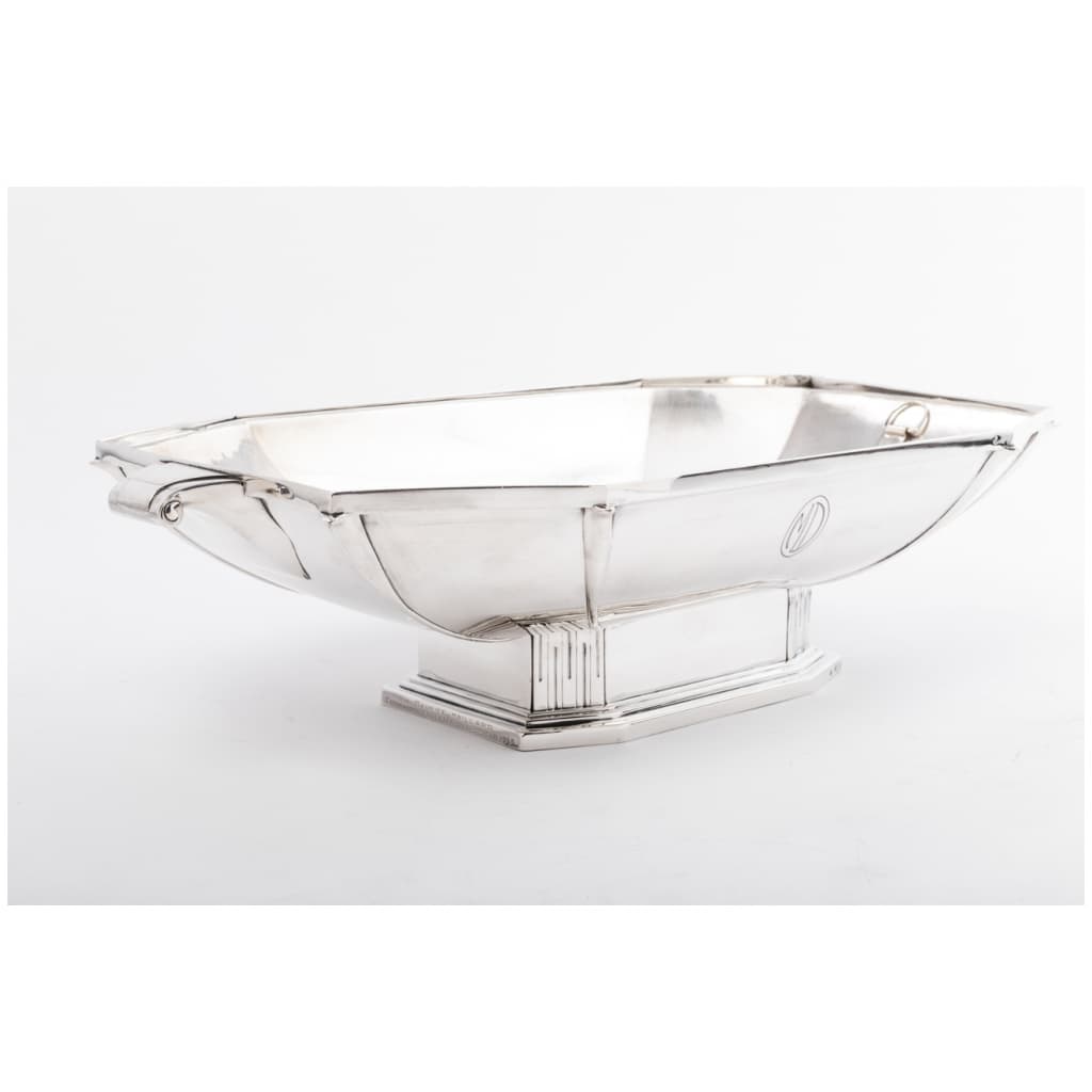 ORFÈVRE SAVARY – CENTRE DE TABLE EN ARGENT MASSIF ÉPOQUE 1930 22