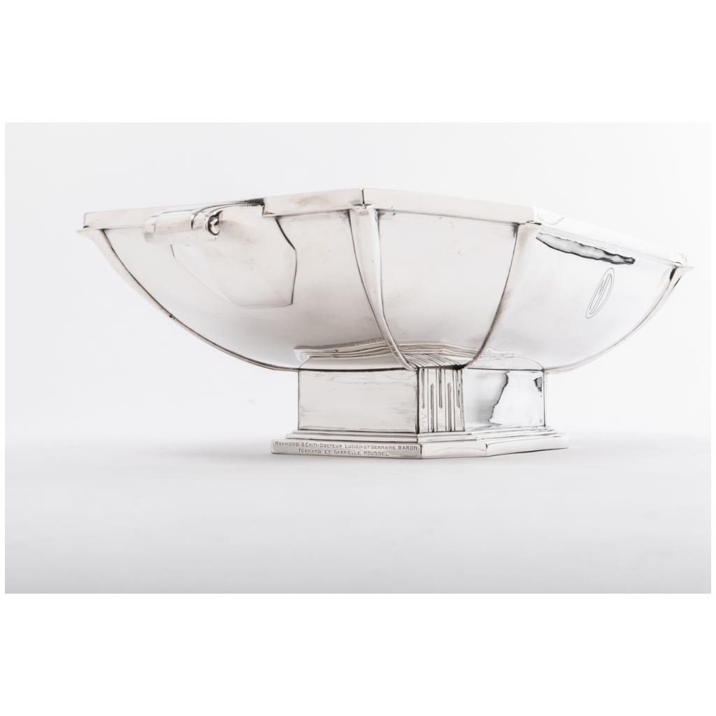 ORFÈVRE SAVARY – CENTRE DE TABLE EN ARGENT MASSIF ÉPOQUE 1930 24