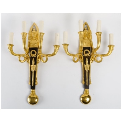 Pair of 1st Empire period sconces (1804 – 1815).