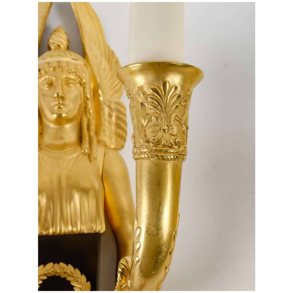 Pair of 1st Empire period sconces (1804 – 1815). 8