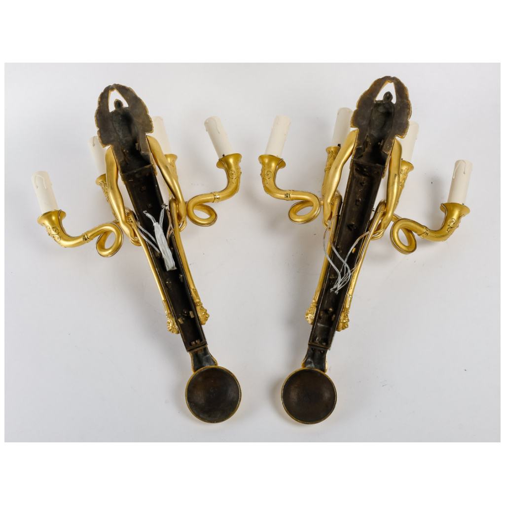 Pair of 1st Empire period sconces (1804 – 1815). 5