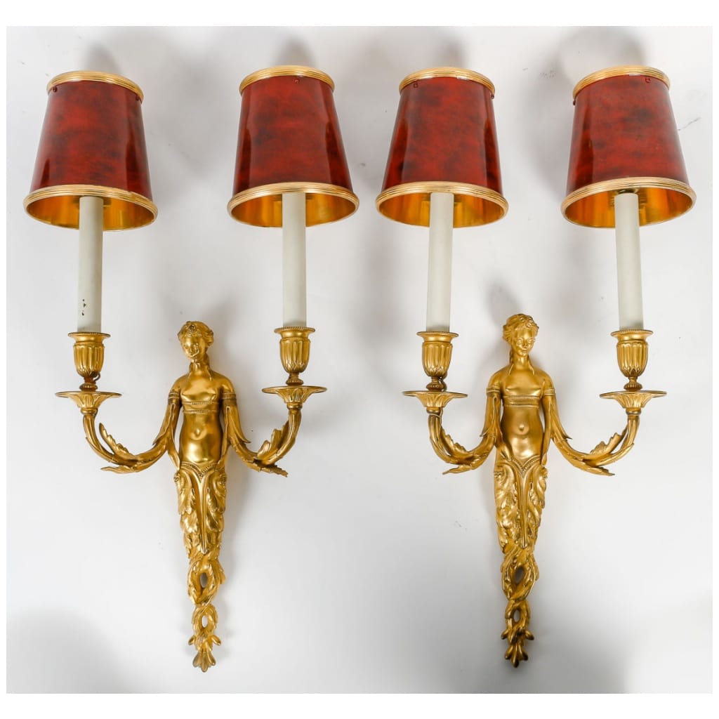 Pair of Louis style sconces XVI from the Napoleon III period (1851 - 1870). 3