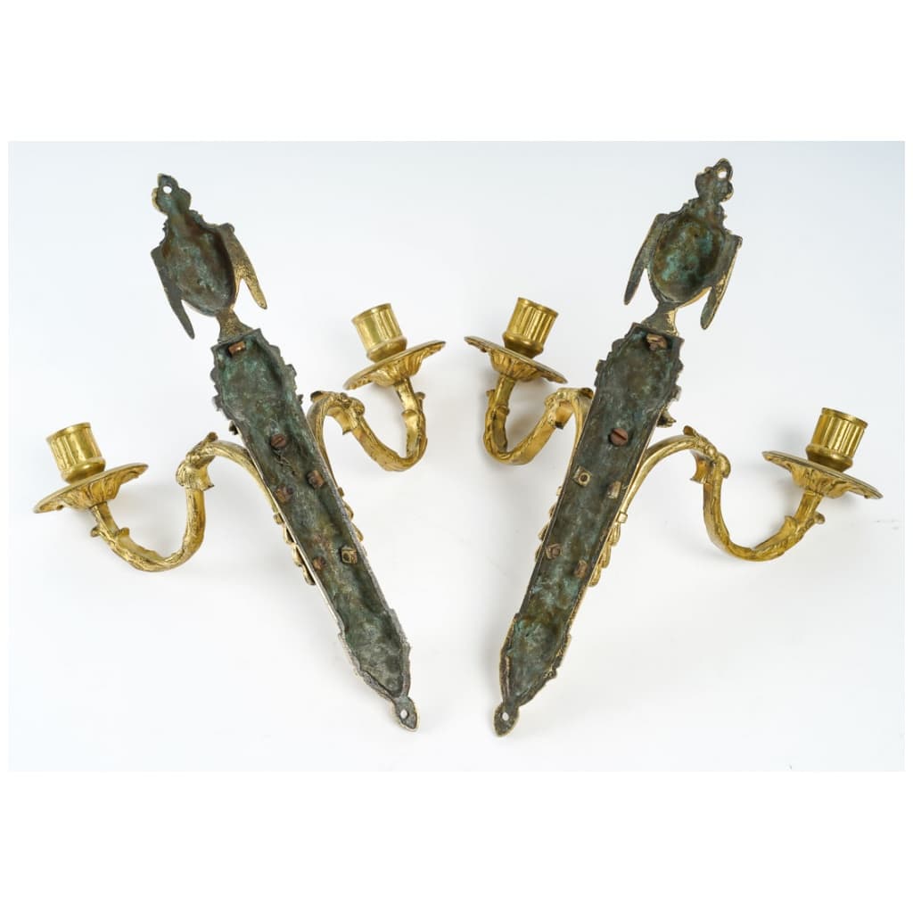 Paire d’appliques d’époque Louis XVI (1774 – 1793). 4