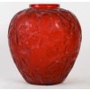 René Lalique : Vase « perruches », Teinté Rouge 11
