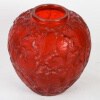 René Lalique : Vase « perruches », Teinté Rouge 12