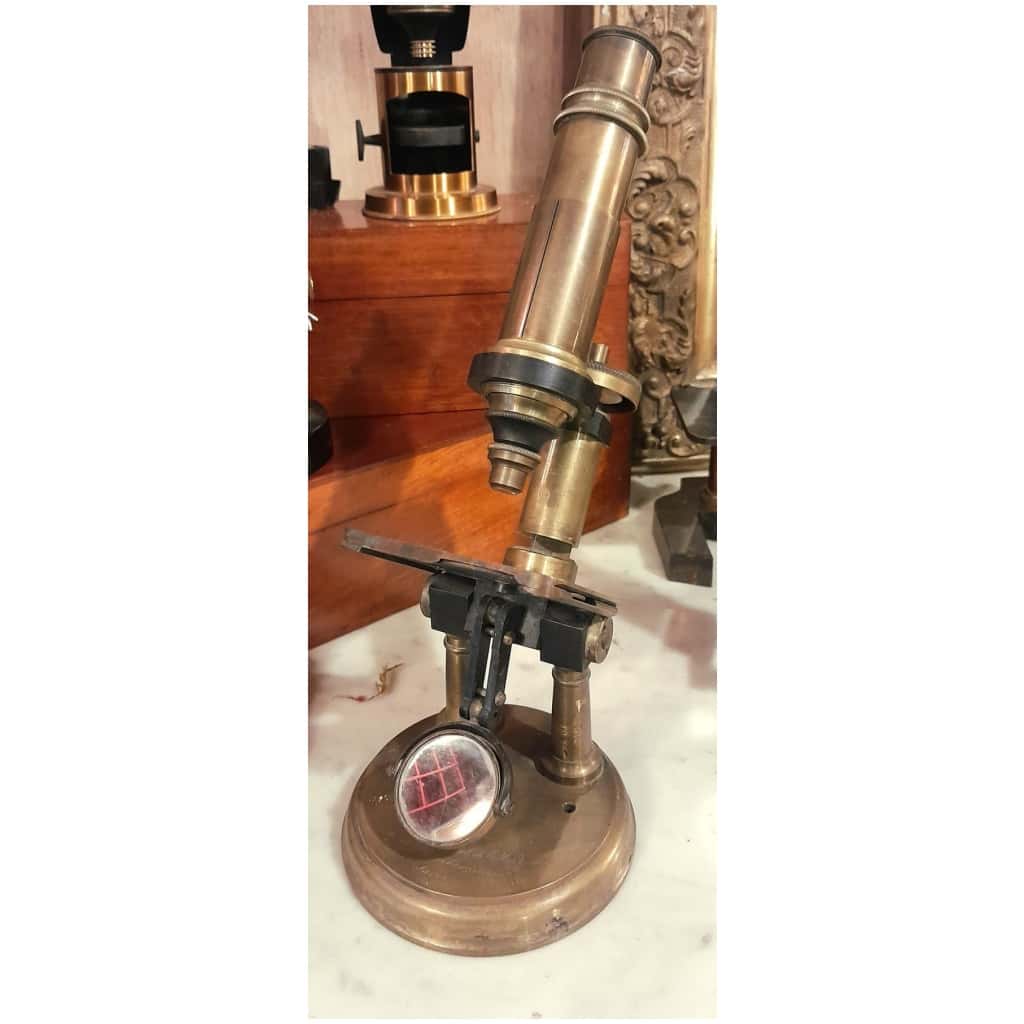 Two-Column Brass Laboratory Microscope, C. Verick, Student of Hartnack, Circa 1880 4