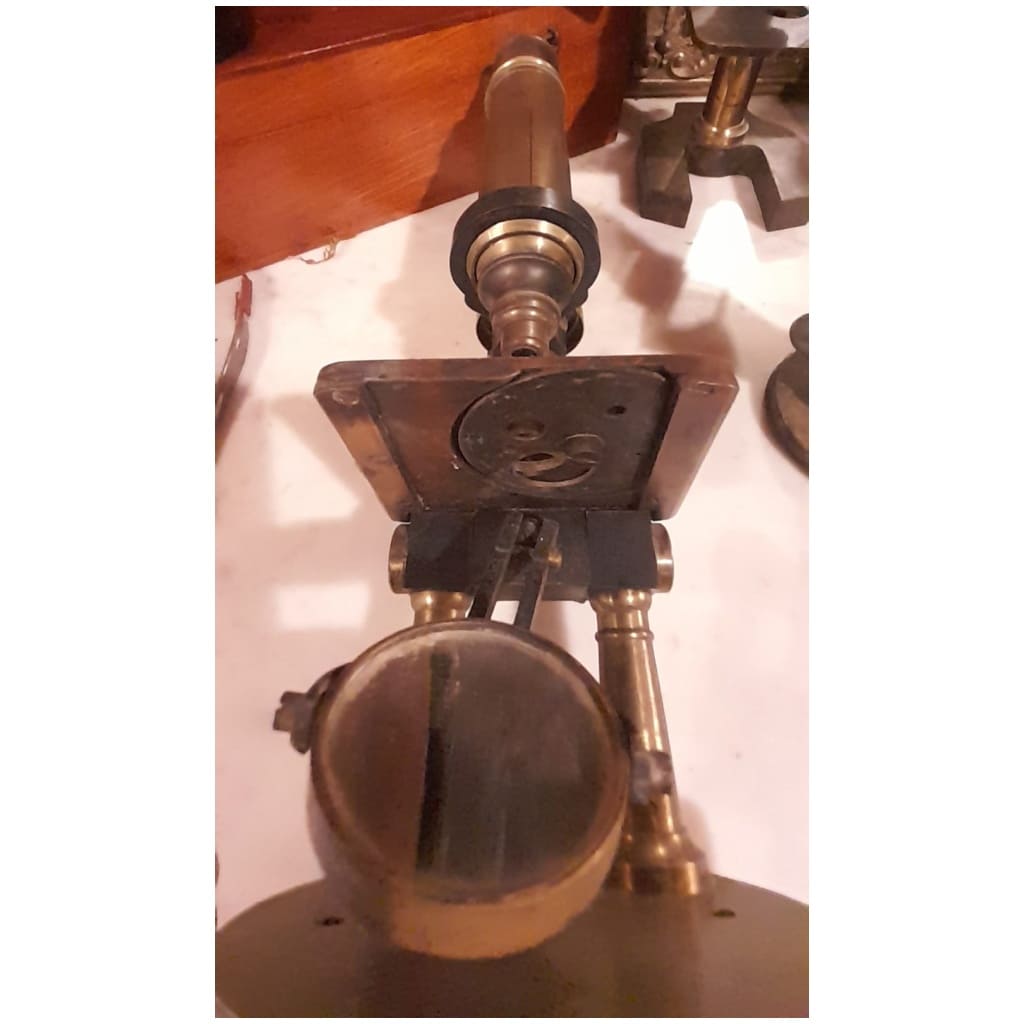 Two-Column Brass Laboratory Microscope, C. Verick, Student of Hartnack, Circa 1880 10