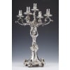ORFEVRE MERITE – PAIRE DE CANDÉLABRES EN ARGENT MASSIF XIXE 71