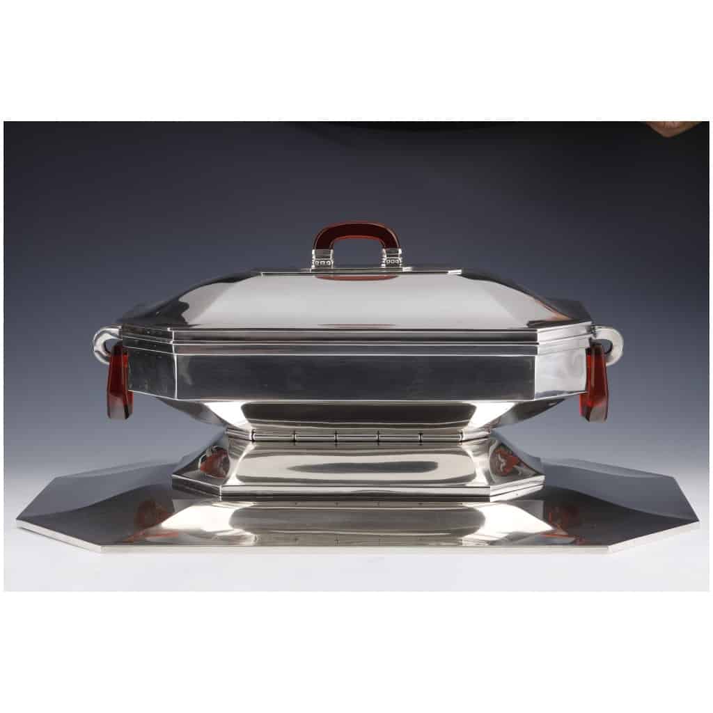 GOLDSMITH AUGUSTE LEROY – STERLING SILVER CENTERPIECE CIRCA 1930 6