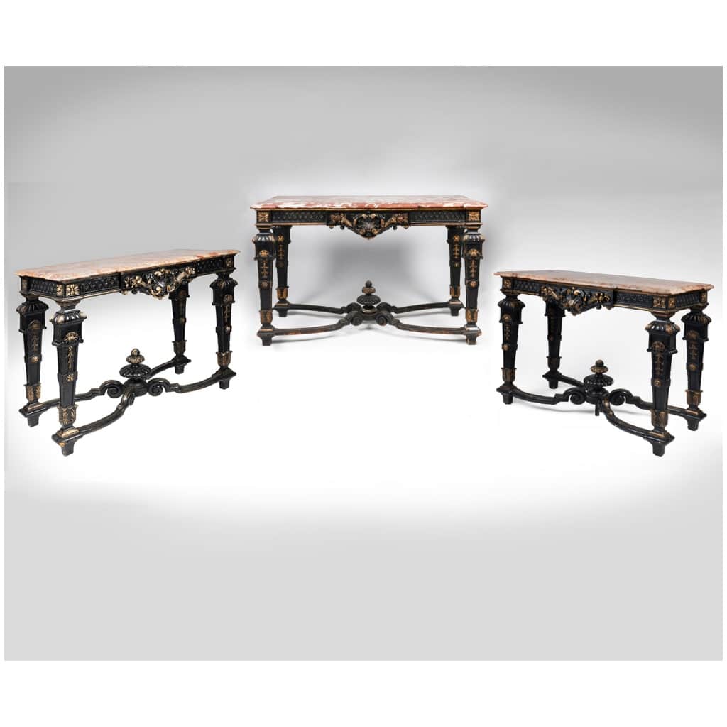 Console et paire de consoles de style Louis XIV, XIXe 3