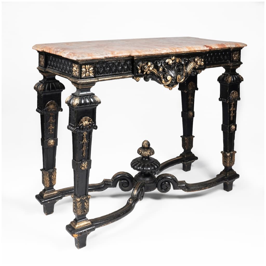 Console and pair of Louis XIV style consoles, XIXand 13