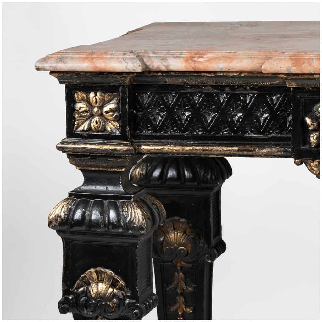 Console and pair of Louis XIV style consoles, XIXe 14