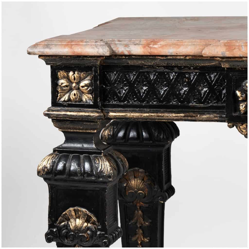 Console and pair of Louis XIV style consoles, XIXand 14