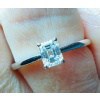Bague Sertie Diamant Rectangle, Or 18 Carat 17