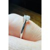 Bague Sertie Diamant Rectangle, Or 18 Carat 12