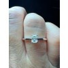 Bague Sertie Diamant Rectangle, Or 18 Carat 15