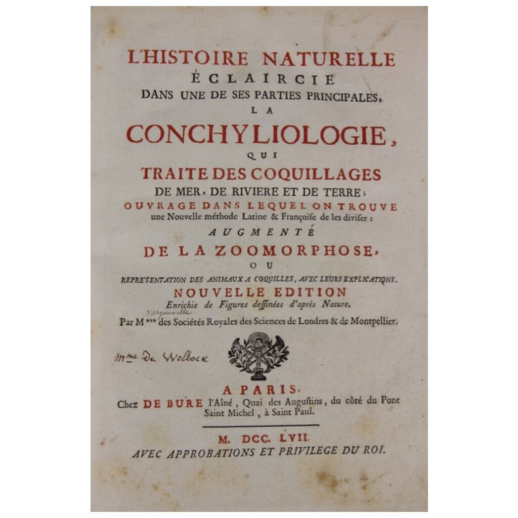 The conchology of Dezallier d'Argenville 7