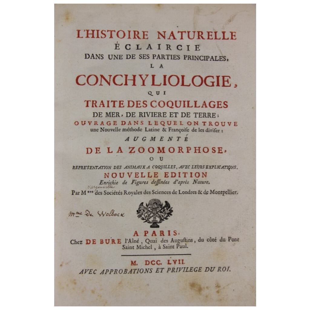 La conchyliologie de Dezallier d’Argenville 7