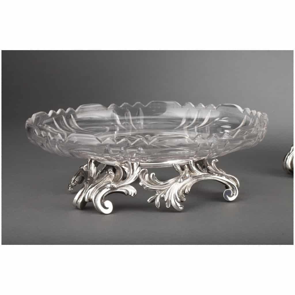 GOLDSMITH CARDEILHAC – THREE-CUP TABLE GARNISH IN STERLING SILVER AND CRYSTAL XIXÈ 6