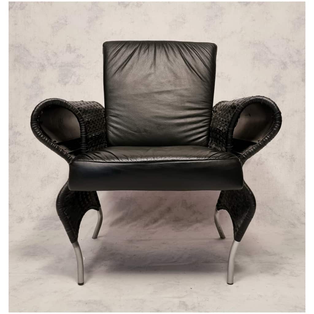 Paire de fauteuils de Borek Sipek – Néo Baroque – Cuir – Ca 1980 8