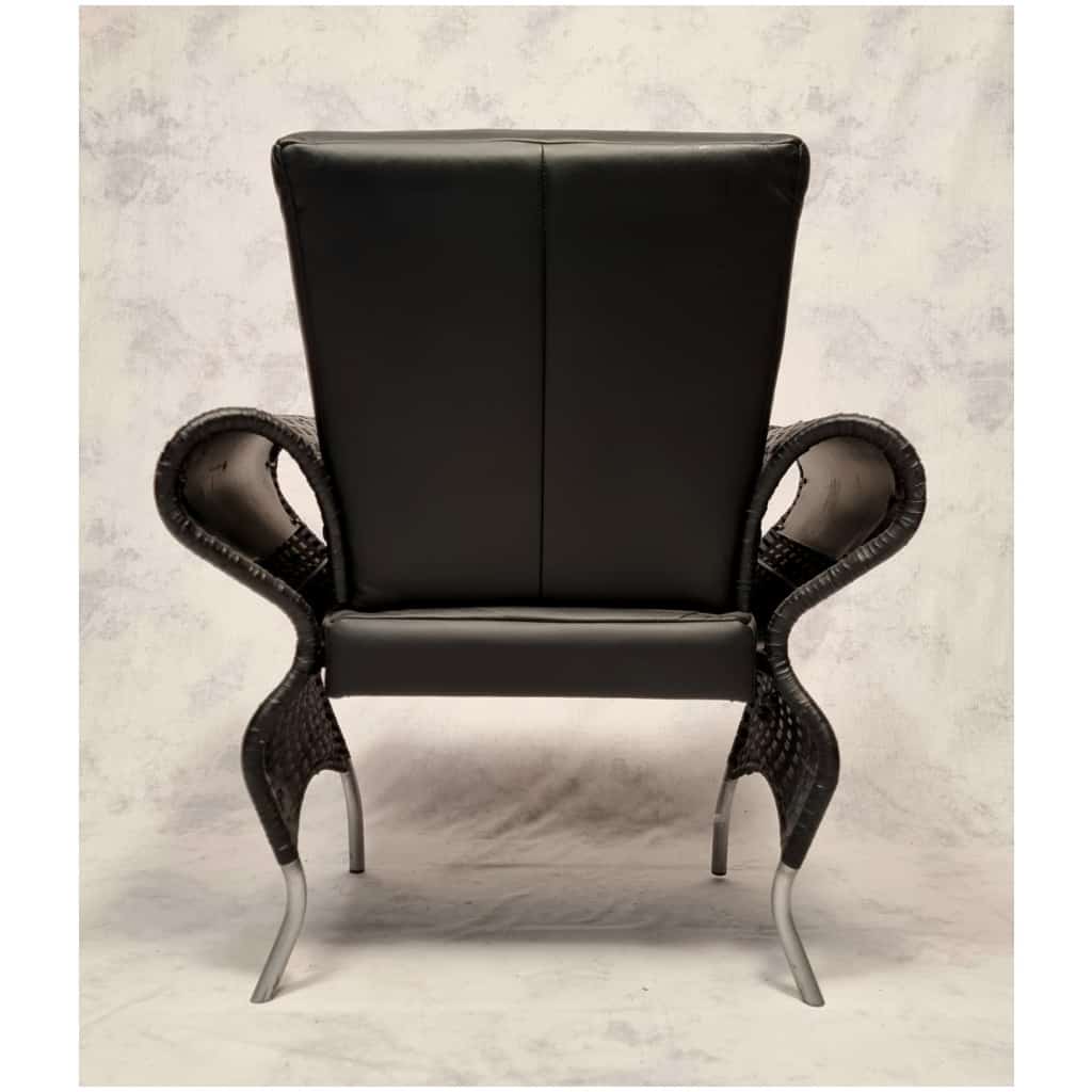 Paire de fauteuils de Borek Sipek – Néo Baroque – Cuir – Ca 1980 10