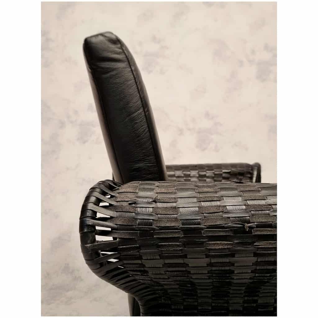 Pair of armchairs by Borek Sipek – Neo Baroque – Leather – Ca 1980 11