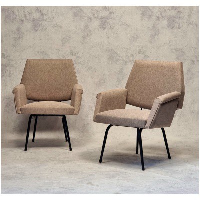 Paire de Fauteuils Français – Moderniste – Ca 1950