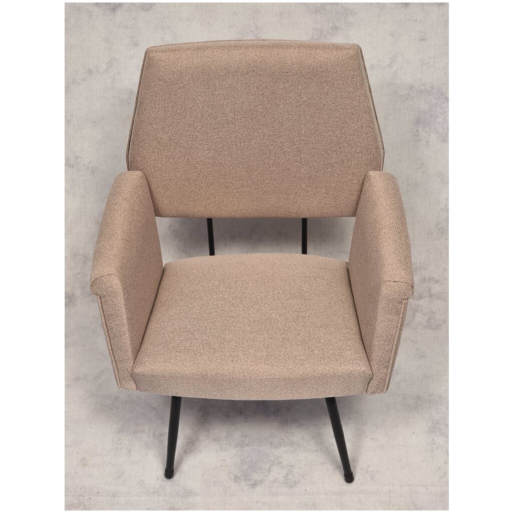 Pair of French Armchairs – Modernist – Ca 1950 9