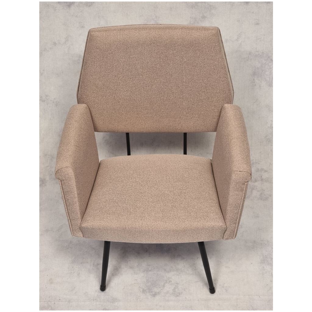 Paire de Fauteuils Français – Moderniste – Ca 1950 9