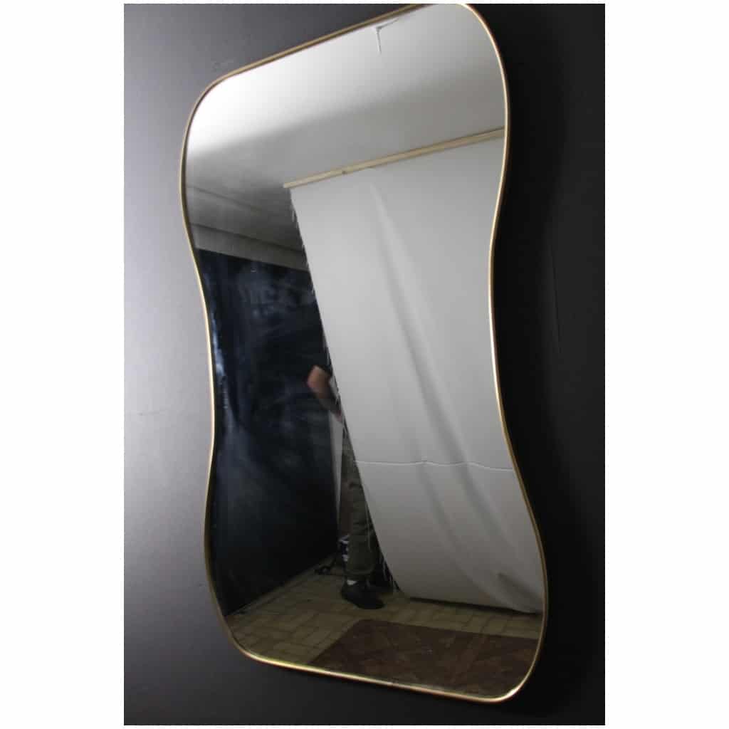 Pair of large modernist wall mirrors from the 1950s, Gio Ponti style 7