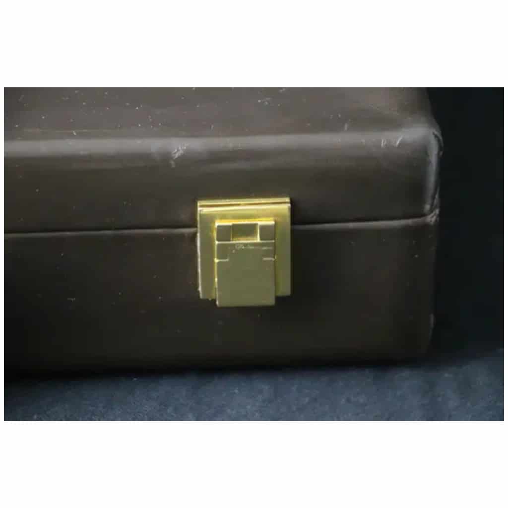 Mallette Hermès en cuir brun,attachè-case Hermès 7