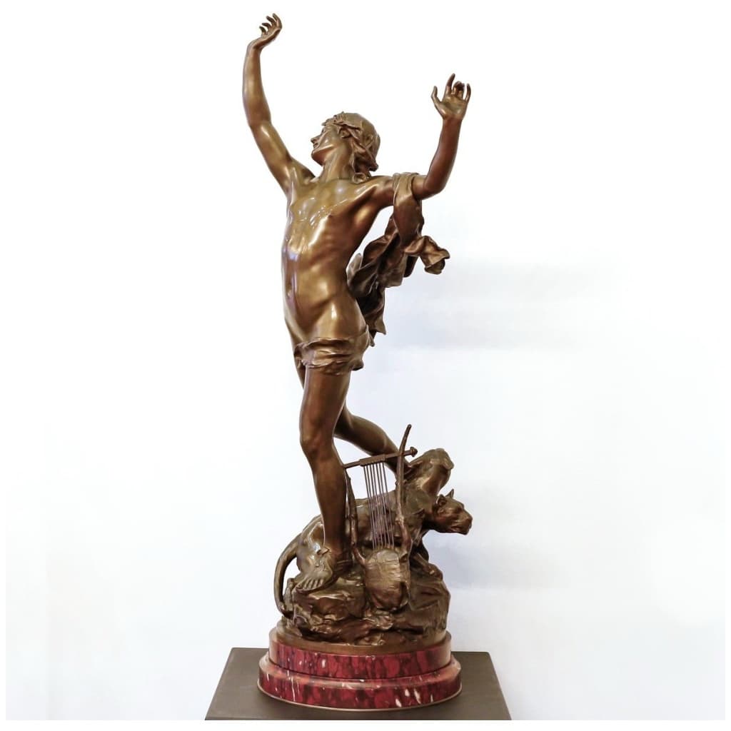 Sculpture – Orphée Aux Enfers , Charles Raoul Verlet (1857-1923) – Bronze ​​​​​​ 4