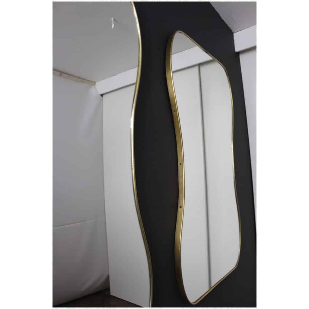 Pair of large modernist wall mirrors from the 1950s, Gio Ponti style 9