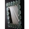 Grands miroirs en bloc de verre de Murano vert d’eau, taillé en facettes 22