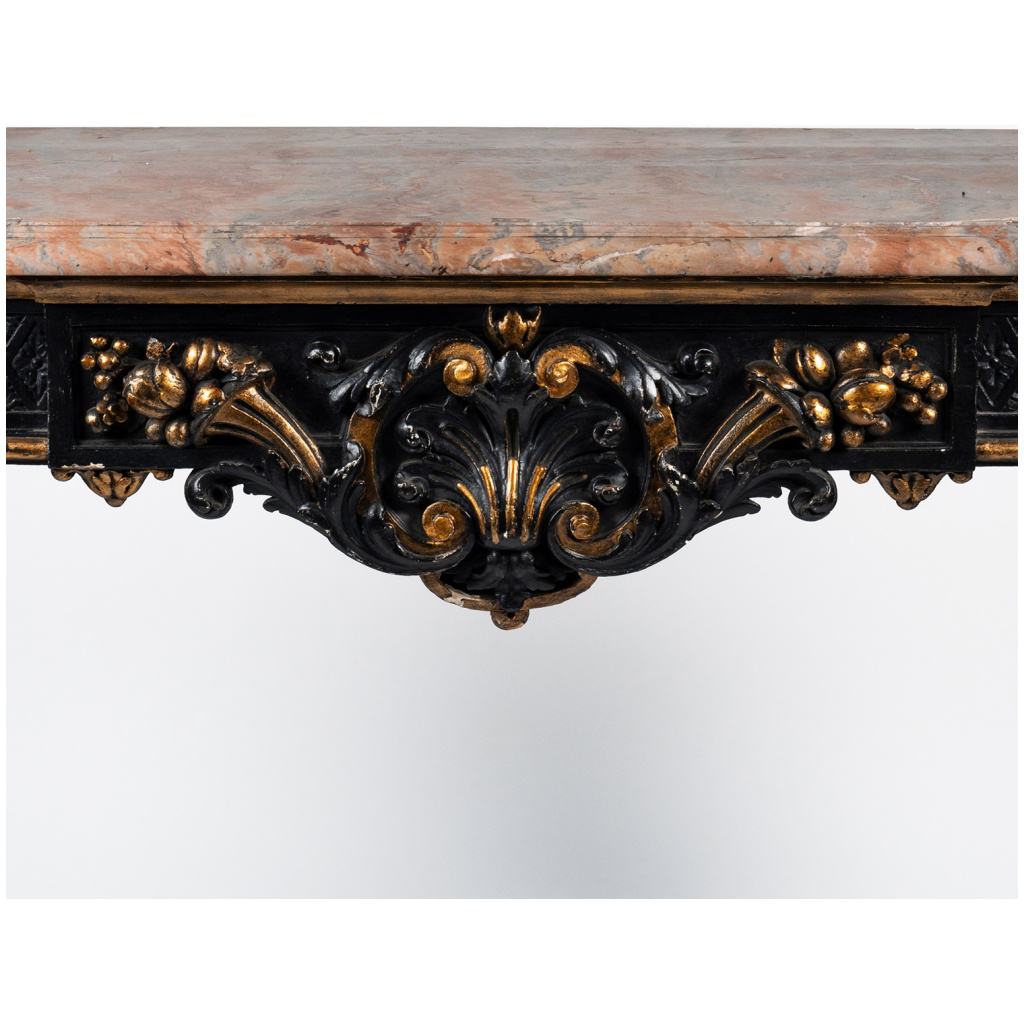 Console and pair of Louis XIV style consoles, XIXand 10